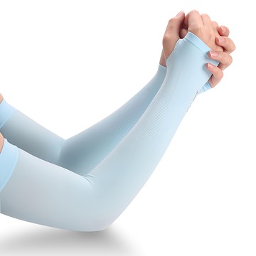 樂居家 防曬冰絲袖套  藍色  3雙  32cm