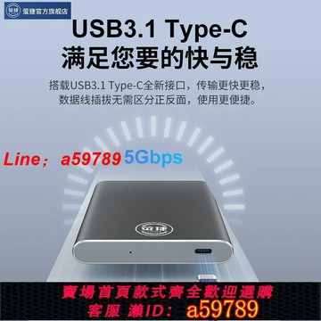 【店長推薦 可打統編】螢捷2.5寸320g移動硬盤1t高速傳輸500g外置typec電腦手機照片備份