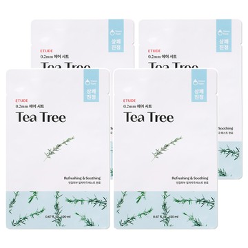 ETUDE 天天敷0.2極肌蜜面膜 茶樹  4片  1入