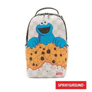 SPRAYGROUND-芝麻街餅乾怪獸聯名款後背包-白色