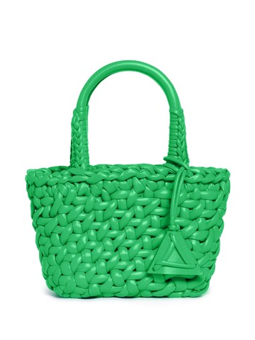 Alanui - woven leather tote bag - women - Polyurethane/Viscose/Lambskin/Lambskin - One Size - Green