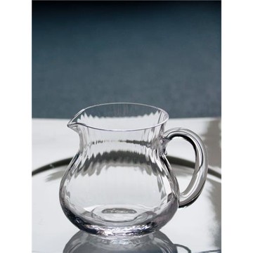 輕奢手工條紋白酒分酒器高端無刻度水晶玻璃小酒壺三兩公杯 100ml