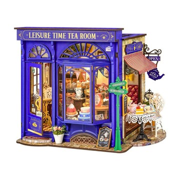 Robotime 若態 Rolife 若来 英倫時光下午茶 DIY藝術屋 迷你屋 袖珍屋 手工 收藏屋 DG171