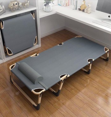 折疊床 單人床午睡家用簡易午休床陪護便攜多功能行軍床辦公室躺椅