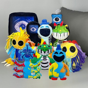 【臺灣出貨】新品nightmare critters波比4游戲時間3綠恐龍大獅子毛絨玩具玩偶