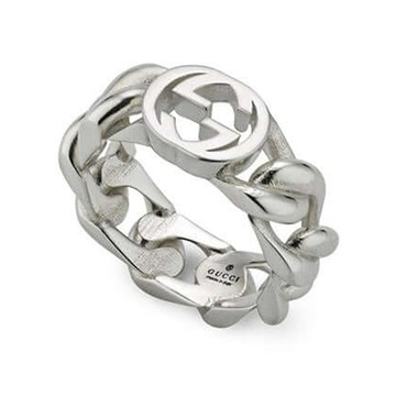 GUCCI 古馳 Interlocking G 系列 戒指 925純銀