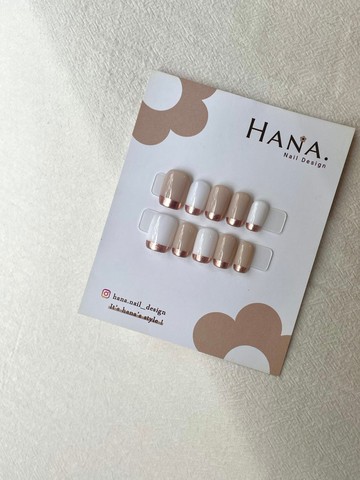 Hana手作-純手工穿戴甲/鏡面法式/氣質款