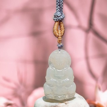 冰種翡翠觀音菩薩項鍊 | 天然緬甸玉翡翠A貨 | 送禮