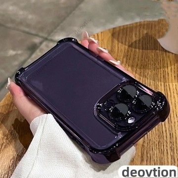 iPhone 14plus 13 12 11 xs xr 6/7/8plus 蘋果手機殼 太空殼電鍍按鍵暗紫色