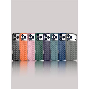 17AIR原創設計iphone16promax編織紋蘋果15pro新款手機殼xr適用13超薄透氣14plus散熱軟殼男女11硅膠XS保護套