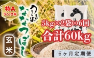 うりゅう米「ななつぼし（玄米）」5kg×2袋 定期便！毎月1回・計6回お届け