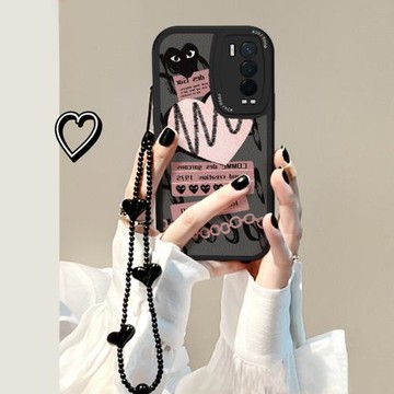 ins涂鴉粉色愛心適用真我GT大師探索版手機殼realmgtneo3/6SE高級5新款GTNeo2T潮創意女gt8網紅防摔10PRO+套