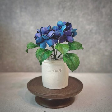 繡球花 皮革盆栽  送禮