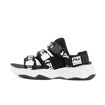 Fila Confidante [4-S324Z-001] 男女 運動休閒涼鞋 魔鬼氈 舒適 黑白