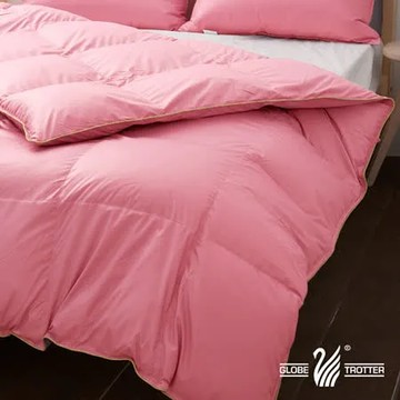 【遊遍天下】MIT台灣製MIUS立體隔間時尚金邊立體羽絲絨被2.3kg粉紅