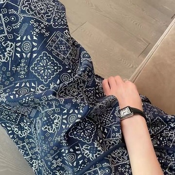 ◐大尺碼冰絲碎花闊腿褲正韓直筒褲褲涼感寬褲胖MM特/大碼300斤日系複古印花韓系穿搭薄款休閒九分直筒涼涼褲子#1