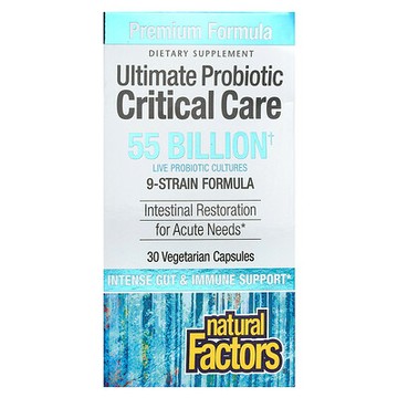 Natural Factors, 高級益生菌，額外護理，550 億 CFU，30 粒素食膠囊