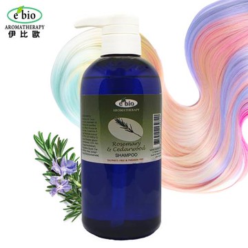 ebio伊比歐 迷迭香&雪松精油洗髮精500ml-掉髮適用