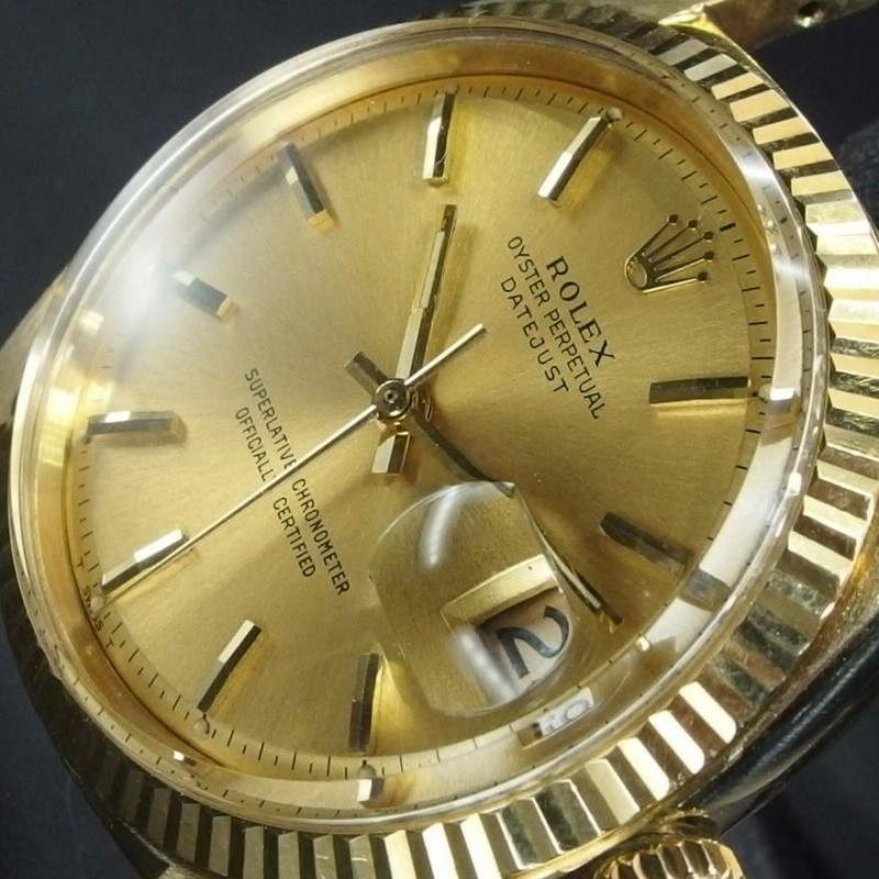 14K】 ロレックス ROLEX デイトジャスト 1601 14K YG 自動巻き