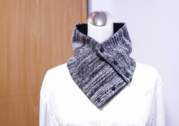 多釦~ 保暖圍脖 短圍巾 頸套 雙面雙色 男女均適