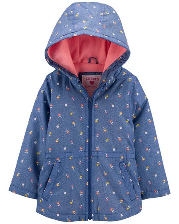 Baby Floral Fleece-Lined Mid-Weight Jacket