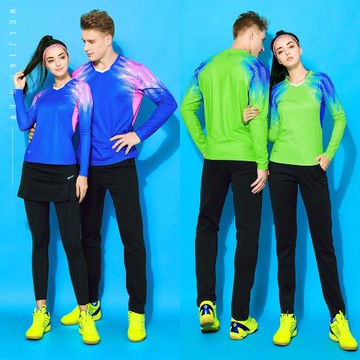 2025長袖羽毛球服女套裝秋冬男速干裙褲氣排球網球乒乓球衣運動服