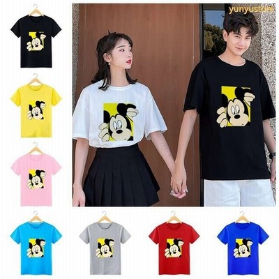 ミッキー ミニー 半袖シャツペアtシャツ Tシャツ トップス カットソーメンズレディース 恋人 お揃い ご夫婦 友達カップル ペアルック 春夏 通販 Lineポイント最大get Lineショッピング