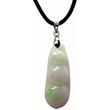 【小樂珠寶】紫羅蘭拌綠福豆 天然A貨翡翠玉石吊墜子項鍊AA18