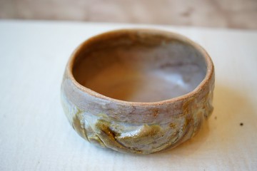 手捏陶缽 仿編織紋陶盆 Ø11.5cm  果物籃 花器 糖果盒 置物器