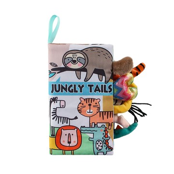 JoyNa - 動物尾巴布書 可水洗布書 幼兒玩具 英文認知-樹懶