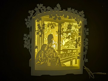 源氏物語- 楓-葵姬 紙雕燈飾藝品