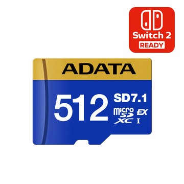 ADATA 512G microSDXC SD7.1 Express 超高速記憶卡 (Switch 2 專用)