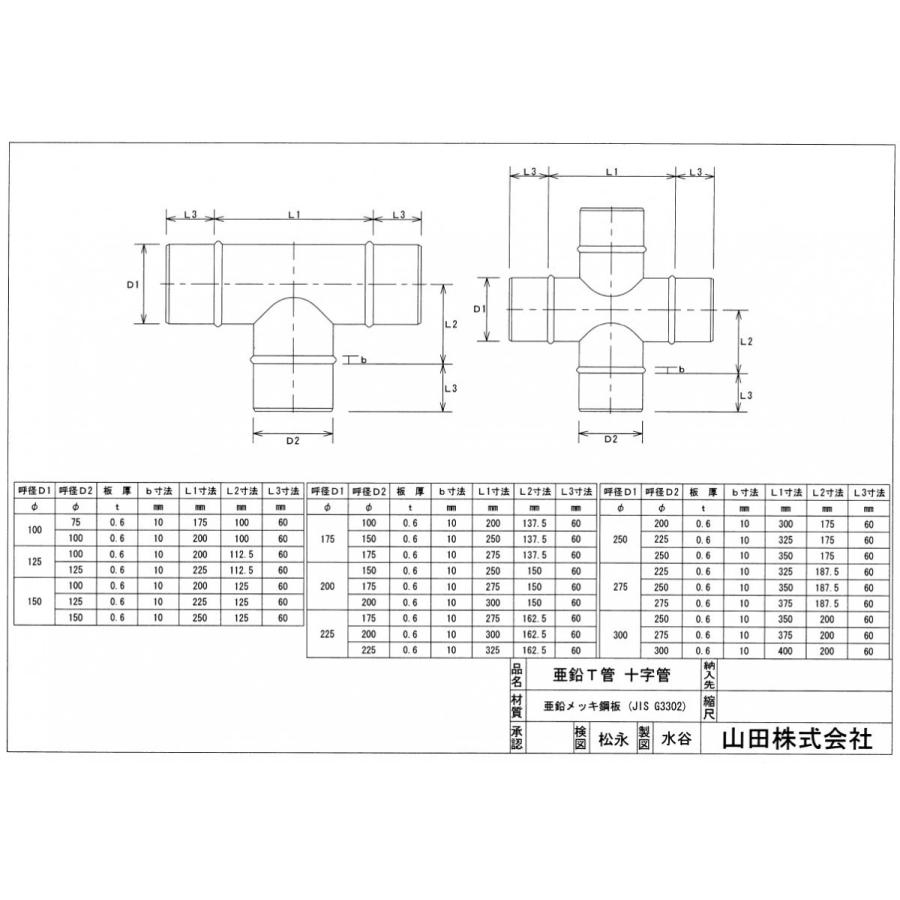 T管 スパイラルダクト・フレキシブルダクト用