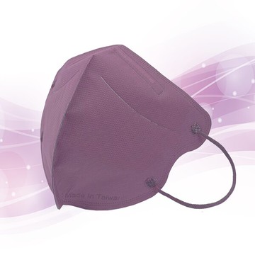 麗正 成人3D醫用口罩(迷霧紫)細耳帶-30入 /單片包裝