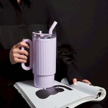 寶貝記得多喝水【Holoholo】ROME CUP 大容量吸管羅馬杯 - 1000ml (共4色可選) 美型冰霸杯 馬卡龍色系 辦公室 開車通勤 保溫杯 環保杯 女生禮物