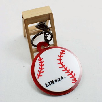 棒球鑰匙圈訂製/刻名字[校名]+背號/紀念日/畢業禮物