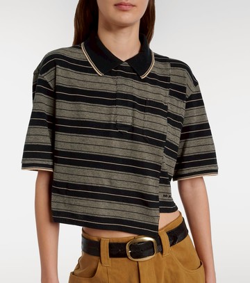 Marant Etoile Isalyne striped cotton polo shirt