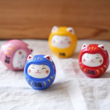 日本 藥師窯 達摩造型招財貓 附大吉籤詩 擺設擺件 開運 好運 招財 居家 辦公裝飾 新年擺飾 日本進口 - 日本 藥師窯 達摩造型招財貓 附大吉籤詩 擺設擺件 開運 好運 招財 居家 辦公裝飾 新年擺飾 日本進口 招財貓 小型擺飾 開運擺飾 招財擺飾