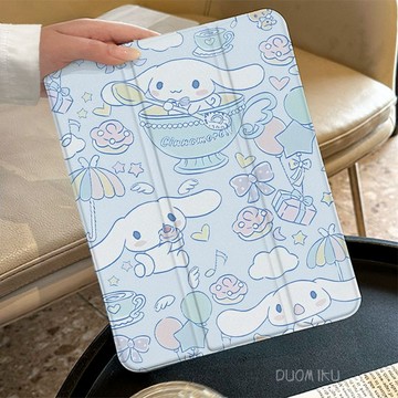 可愛小熊 720旋轉ipad A16保護殼10代pro11大耳狗亞克力air6/5/4筆槽mini6防摔