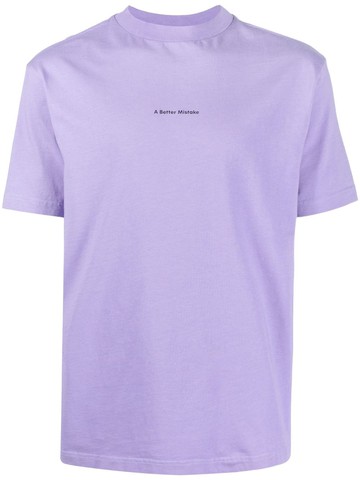 A BETTER MISTAKE - logo-print organic cotton T-shirt - unisex - Organic Cotton - 3 - Purple