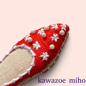 shoe shoe shoe 刺繡胸針 No.85