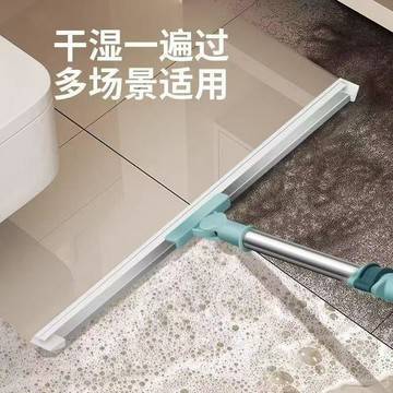 可伸縮拖把硅膠魔術掃把硅膠地刮浴室廚房衛生間雙刮條家用刮水器 精品特賣 矽膠 刮水掃把 魔術掃把 刮水掃把 矽膠魔術掃把