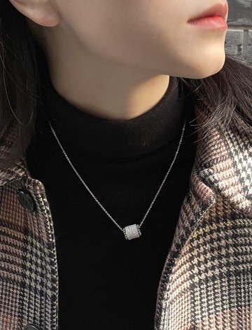 【皓韻】圓筒串珠項鍊 | 日本玻璃米珠 / 金色鍊條 | 可訂製長度