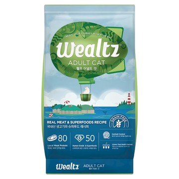 Wealtz 維爾滋 成貓食譜 天然無穀寵物糧 80%肉類蛋白質 50%人用食材等級  6kg 1包 鮭魚 鷹嘴豆 扁豆 番薯 南瓜 ...  鮭魚  鷹嘴豆  扁豆  番薯  南瓜  香蕉  藍莓  百里香  葫蘆巴  薑黃  迷迭香