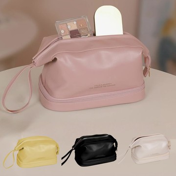 【I.Dear】韓系甜美雲朵大容量皮革化妝小物洗漱大型化妝收納包(JD04)4色