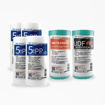 怡康 0吋大胖 5微米PP/水垢抑制軟水/椰殼活性炭 6入濾心組【不含安裝】