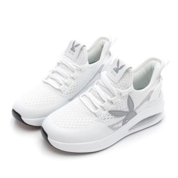 PLAYBOY 活力回彈飛織增高氣墊鞋-PY2056白灰