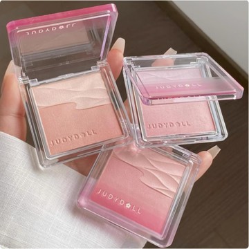 Judydoll橘朵水緞光腮紅雙色腮紅盤膨脹色收縮色腮紅膏粉盤