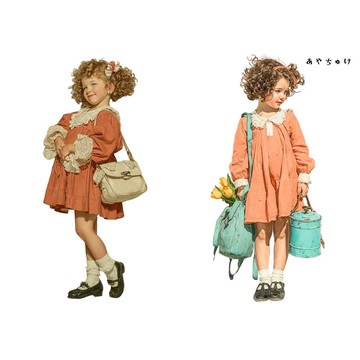 【4 月新品 1】08-121-0195 人物貼紙 春日復古風