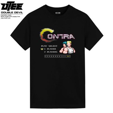 UTEE魂斗羅T恤復古情懷游戲懷舊夏季男士印花純棉寬松圓領短袖